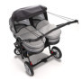 Voile d'ombrage universel pour poussette double avec nacelle/protection solaire avec indice UV 50+/voile solaire pour poussette 