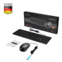 Perixx PERIDUO-117P Ensemble Clavier et Souris PS2 Filaire Standard - Disposition Allemande QWERTZ - Ensemble de Souris Optique 