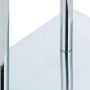 Relaxdays, argent Porte chrome 3 barres, salle de bain, support serviettes, socle demi rond, 83x40x18 cm, fer, 83 x 40 x 18 cm