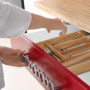 relaxdays Range-Couvert, 6 Compartiments, Bambou, ustensiles de Cuisine, Organiseur de tiroir, 5 x 27,5 x 46 cm, Nature, Bamboo