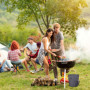 Relaxdays Seau à Cendres, avec Couvercle, 19 litres, poignée de Transport, bac à Charbon, cheminée & Barbecue, Gris