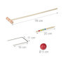 Relaxdays Jeu de Croquet en Bois, 6 Joueurs, Enfants et Adultes, Set Complet avec Sac, maillets, Plusieurs Couleurs