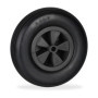 Relaxdays Roue de brouette 3.50-6, Caoutchouc PU, Acier Jante PP, increvable, Charge maximale : 100 kg, Noire