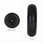 Relaxdays Roue de brouette, 4.00-6, Caoutchouc, Jante en Plastique, increvable, Charge maximale : 100 kg, Noire