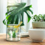 Relaxdays Photophores, Lot de 12, Verre, extérieur & intérieur, H x D: 9,5 x 8 cm, bougeoirs à nœud, Transparent - doré