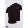 Kappa - Lot de 2 polos Venist pour homme - Avec logo imprimé - Polo basique à manches courtes pour le sport, les loisirs et le b