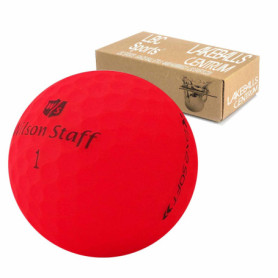 Wilson Staff Dx2 / Duo Soft Optix Balles de Golf - Lot de 24 - AAAAA – Selection Premium – Rouge – Finition Mat – Lakeballs – Ba