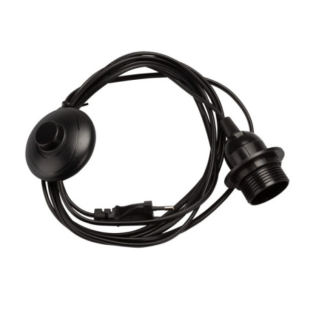 Mextroic Câble d'alimentation/douille de lampe avec interrupteur à pied et douille E27 : 3,5 m, 190-250 V