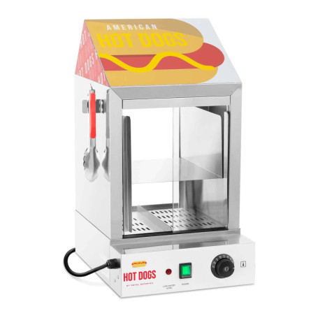 Royal Catering Cuiseur À Vapeur Pour Hot Dogs Machine Appareil Pro Professionnelle RCHW 1000H (100 saucisses + 25 pains, 1 000 W
