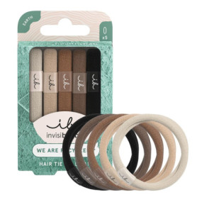 Invisibobble Élastique Mocha Brown | Doux pour les cheveux | Anti-frisottis | Sans empreinte | Accessoire de coiffure stylé | 5 