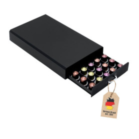 Intirilife Tiroir de rangement pour 50 capsules de café- Compatible avec les capsules Nespresso -38.2 x 23.2 x 5,6 cm- Porte-cap