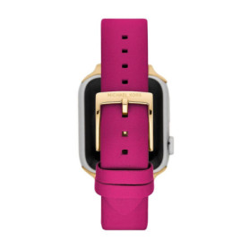 Michael Kors Bracelet pour femme Apple Watch® 38 mm, 40 mm, 41 mm, 42 mm, 44 mm, 45 mm, 49 mm en cuir fuchsia MKS8060E, rose bon