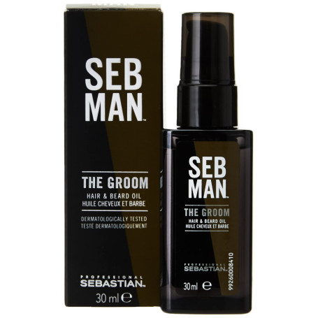 SEB MAN - The Groom - Huile sublimatrice pour cheveux et barbe - Testé dermatologiquement - 30ml
