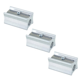 KUM AZ104.06.16-M - Taille-crayon à cône long Magnésium Stenograph 400 5L, taille-crayon pour pointes de mines longues, argent, 