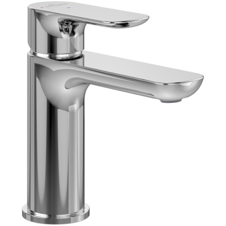 Villeroy & Boch O.novo Robinetterie pour lavabo sans bonde, mitigeur pour la salle de bains avec fonction de démarrage à froid, 