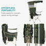 Navaris Chaise de Camping Pliante - Chaise Pliable pour Le Transport Facile - Parasol Intégré pour Protéger du Soleil en Extérie
