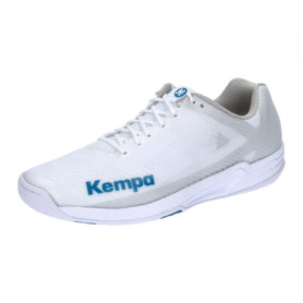 Kempa Mixte Wing 2.0 Chaussures de Handball, Blanc/Bleu, 40.5 EU