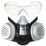 Dräger X-plore 3300 Masque de Protection avec Lunettes de Protection X-pect 8320 et filtres P3 R | Demi-Masque Contre Les Partic