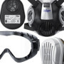 Dräger X-plore 3300 Masque de protection avec lunettes de protection X-pect 4200 et filtres A2 P3 | Demi-masque de peinture cont