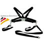 sunnybaby 100660 - Ceinture de sécurité pour enfant avec laisse - Textile - Couleur : noir - Ajustement optimisé - Fabriqué en A