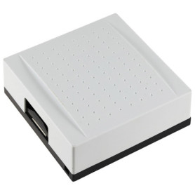 ChiliTec Carillon de porte double carillon mécanique à deux tons 8 V AC Fonctionnement à piles 9 V 75 dB 116 x 116 x 48 mm Blanc