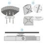 deleyCON Universel Projecteur de Plafond pour Projecteur Beamer +/-15° Inclinable - Pivotant à 360° - Jusqu'à 20Kg - Variable - 