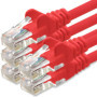1aTTack.de Câble Réseau Cat6 Cat 6-5x 0,5m - RJ45 Ethernet LAN DSL Routeur Modem - Rouge