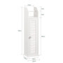 SoBuy Support Papier Toilette Armoire Porte-Papier Toilette Porte Brosse WC Meuble de Salle de Bain sur Pied en Bois, Blanc, 20x