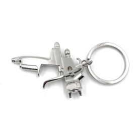 H-Customs Outil de peinture - Pistolet argenté - Porte-clés