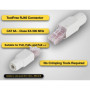 odedo 10x Connecteur réseau RJ45 CAT6A CAT7 - Montage sans outil - Ethernet 10 Gbps PoE - Fiche à sertir compatible avec CAT6 - 