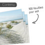 younikat 100 sous-Mains avec Motif de Dunes Mer I DIN A3 rectangulaire I sous-Main en Papier pour Table à Manger I Set de Papier