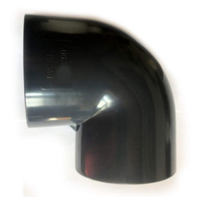 Adrenalin-Fishing Coude en PVC U de 40 mm - Raccord coudé à 90° - Classe de pression PN 10 = 10 bar selon DIN 8063 - Avec 2 manc
