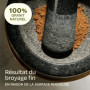 Praknu Mortier et Pilon de Cuisine Granit - Grand 400ml - Pour les épices et les herbes - Avec dessous de plat en bois FSC® N004