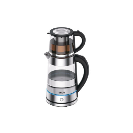 Shov Théière électrique en verre 1,7 l - Théière de 0,8 l