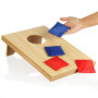 com-four® Jeu de Cornhole 5 pièces - Jeu de Lancer en Plein air pour Enfants et Adultes - Sac de Haricots
