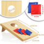 com-four® Jeu de Cornhole 5 pièces - Jeu de Lancer en Plein air pour Enfants et Adultes - Sac de Haricots