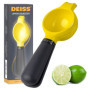 Deiss Pro Presse-citron en métal - Extraction maximale de jus, presse-citron vert facile à nettoyer, design ergonomique antidéra