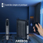 Arebos Mica Convecteur 2000 W | chauffage électrique | chauffage par convecteurs | chauffage électrique mobile à économie d'éner