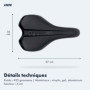 Selle de vélo de randonnée AARON avec Mousse à air - siège de vélo Ergonomique pour Hommes et Femmes - Selle Confortable pour vé