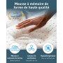 Coussin de Voyage VOLAR | Petit Oreiller de Voyage à mémoire de Forme | Oreiller Cervical Ergonomique | Housse avec Thermorégula