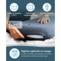 Oreiller Cervical de Voyage VOLAR Quickdry | Petit Coussin Cervical Ergonomique à mémoire de Forme | Housse avec Thermorégulatio