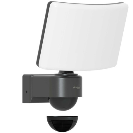 Oktaplex Cali Projecteur à LED avec détecteur de mouvement Extérieur 3000K blanc chaud 2940 lumens IP65 Projecteur extérieur ant