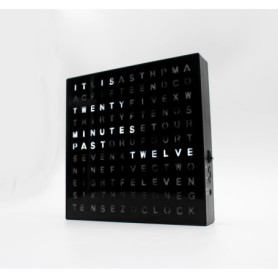 Mad Monkey Word Clock - Horloge Murale Moderne - Horloge Polyvalente à Poser ou à accrocher - Horloge à Mots élégante pour la Ma