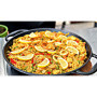 BBQ-Toro - Poêle à paella traditionnelle pour 6 personnes - Diamètre : 36 cm - Poêle à griller en fonte avec poignées - Pré-sais