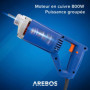Arebos Vibrateur pour béton | 800W | Vibrateur intérieur | Vibrateur manuel | Bouteille vibrante | Vibrateur pour bouteille | Câ