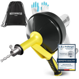 Meisterfaktur Déboucheur de tuyaux - 7,5 mètres - furet canalisation pour un nettoyage écologique des tuyaux