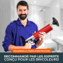 Pompe de nettoyage de tuyaux XXL [8 bar] – Pompe de vidange pour un nettoyage efficace des tuyaux – Déboucheur de tuyaux à air c