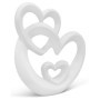Cœur harmonieux pour la décoration - cœur décoratif Moderne en céramique de 23cm de Haut en Blanc - cœur en céramique Bien adapt