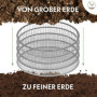HappySeed Tamis de Jardin Rond 30 cm avec 5 Tamis interchangeables - Tamis à Compost en Acier Inoxydable pour la Terre, Le Compo