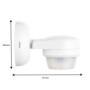 SEBSON® Détecteur Mouvement Exterieur IP65, Montage en Saillie au Plafond ou Mur, LED adapté, Capteur Infrarouge programmable, P